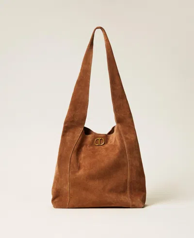 Twinset Besace « Ventotene » En Cuir Velours