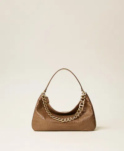 Twinset Sac « Liliane » En Cuir Imprimé Croco