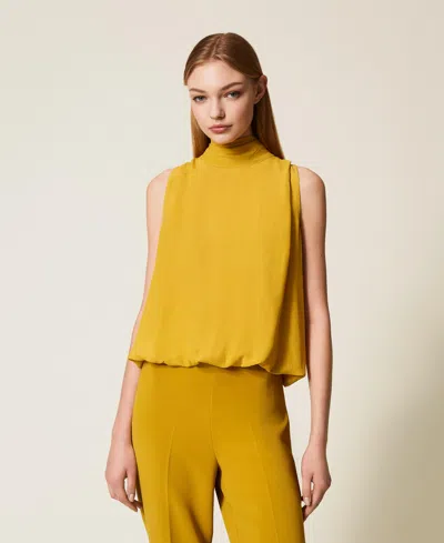 Twinset Top  Woman Color Ocher In Orange