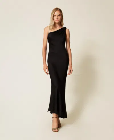 Twinset Torchon Dress In Black