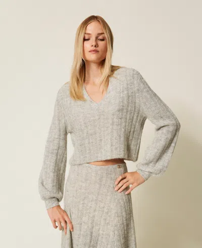 Twinset Top  Woman Color Grey In Neutral