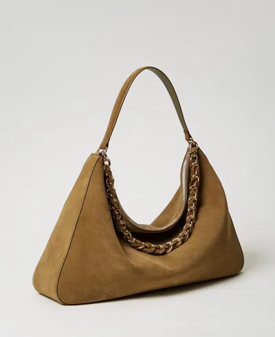 Twinset Grand Sac « Liliane » En Cuir Velours