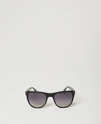 Twinset Lunettes De Soleil Carrées In Blue