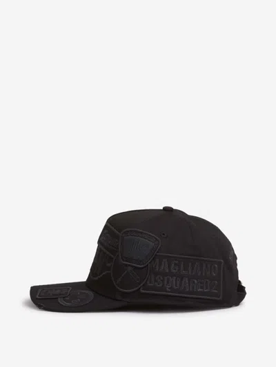Dsquared2 Logo Contrast Cap In Black