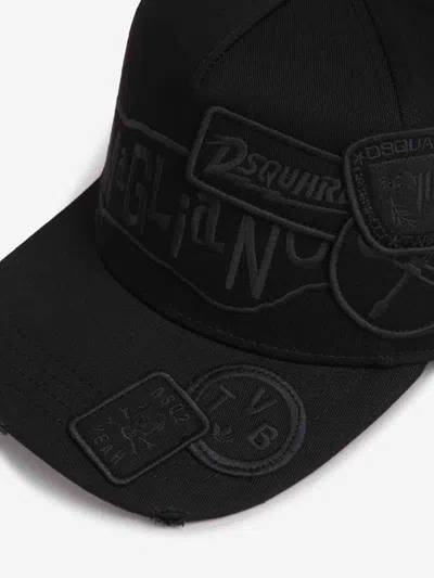 Dsquared2 Logo Contrast Cap In Black