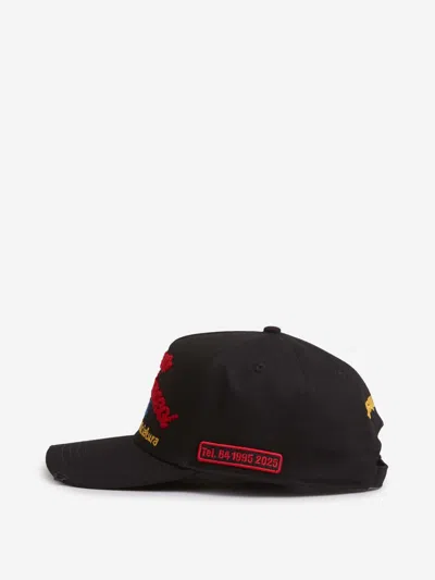 Dsquared2 Cap Maxi Logo In Black