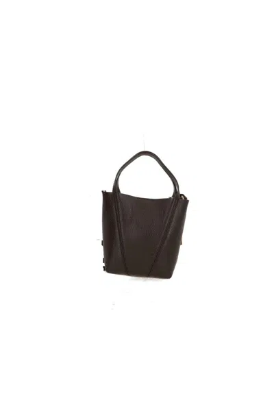 Chloé Spin Grained Leather Tote Bag In Brown