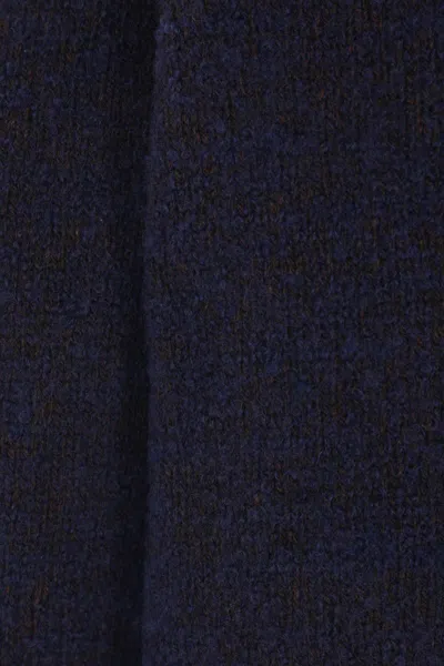 Maison Margiela Wool Cardigan Knitwear Black In Blue