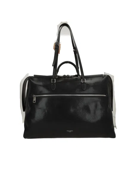 Dolce & Gabbana Versatile Leather Shoulder Bag And Straps In Black