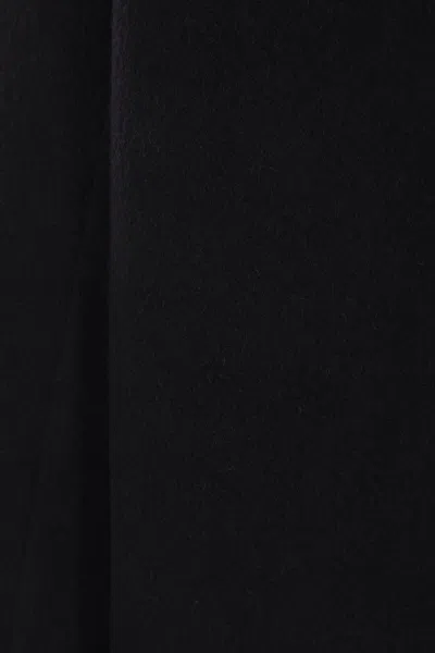 Rick Owens Long Coat Structured Back Vent In Black