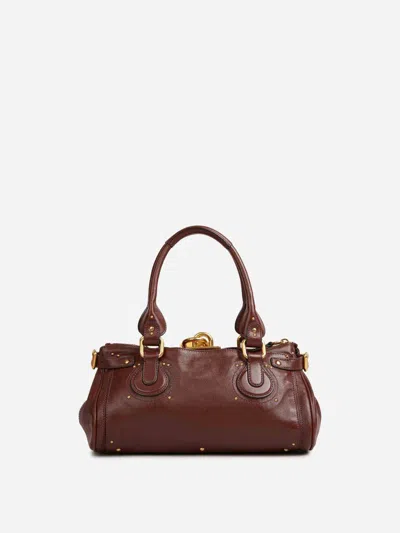 Chloé Chloe Paddington Grained Leather Shoulder Bag In Brown