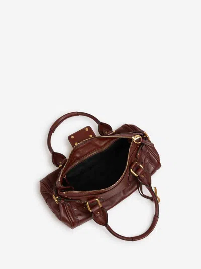 Chloé Chloe Paddington Grained Leather Shoulder Bag In Brown
