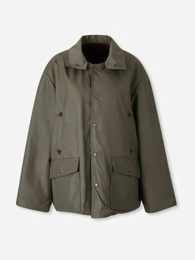 Maison Margiela Reversible Technical Jacket In Green