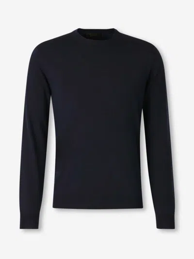 Zanone Round-neck Sweater In Blue