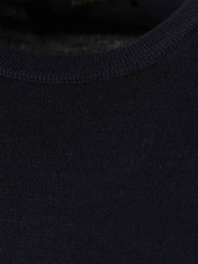 Zanone Round-neck Sweater In Blue