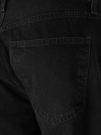 Agolde Vintage Frayed Hem Denim Trousers In Black