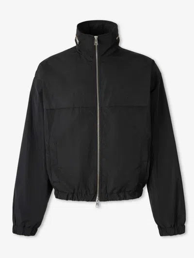 Ami Alexandre Mattiussi Ami Paris Technical Fabric Jacket With Zip And Hood. In Black