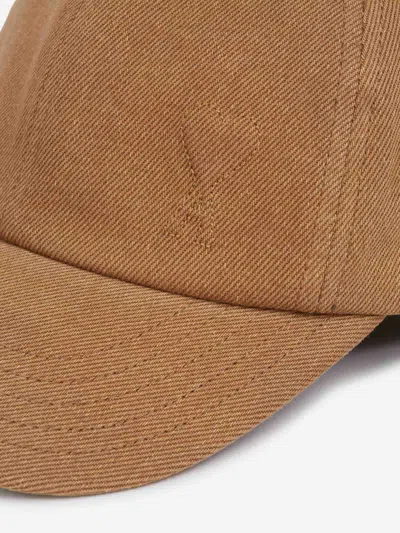 Ami Alexandre Mattiussi Ami Paris Wool Beanie In Brown