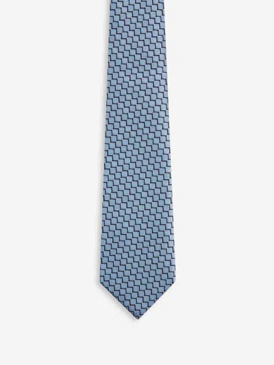 Zegna Silk Tie In Blue