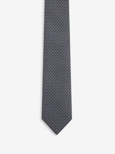 Zegna Silk Tie In Blue