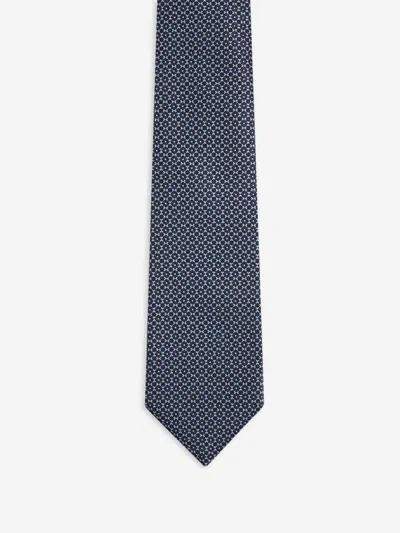Zegna Silk Tie In Blue