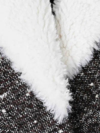 Dorothee Schumacher Wool-mix Coat With Removable Faux Fur Collar In Black