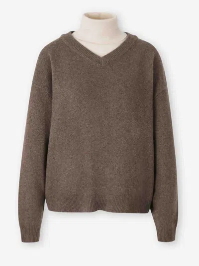 Staud Doris Cashmere Sweater Truffle In Brown