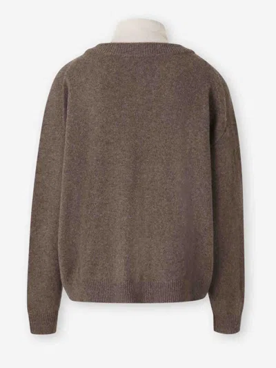 Staud Doris Cashmere Sweater Truffle In Brown