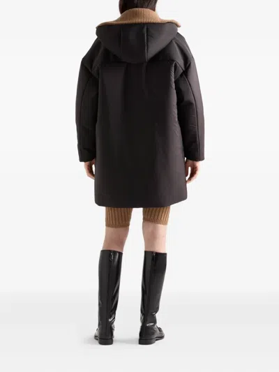 Prada Lightweight Re-nylon Raincoat In Black