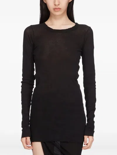 Rick Owens Ls T-shirt Clothing In Black