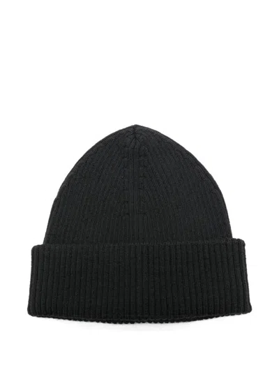 Our Legacy Ribbed-knit Wool Beanie In Black
