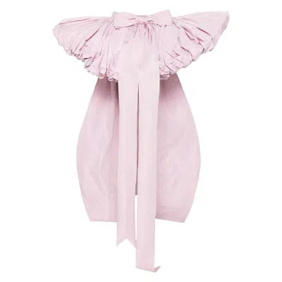 Dsquared2 High-low Layered Skirt Bow Detail In Pink