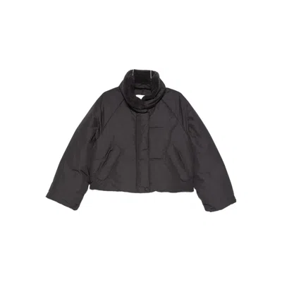 Low Classic High-neck Puffer Jacket In Black