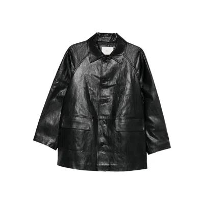 Dunst Button-down Long-sleeved Casual Jacket In Black