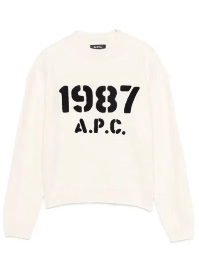 Apc A.p.c. 1987 Logo Shirt Clothing In White