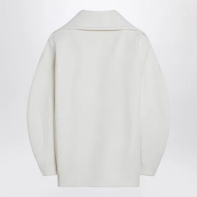 Jacquemus White Wool Double-breasted Coat Women In White