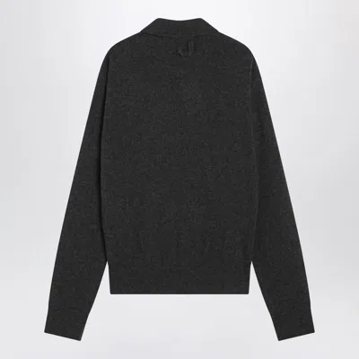 Jacquemus Dark Grey Wool And Cashmere Cardigan Men In Gray