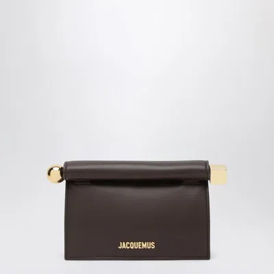 Jacquemus The Small Rond Carré Pouch In Brown