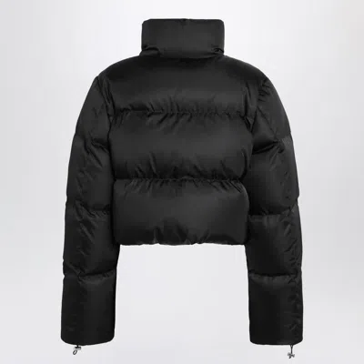 Prada Cropped Re-nylon Jacket In Black