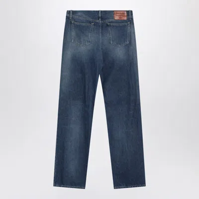 Acne Studios Blue Denim Trousers Women In Blue