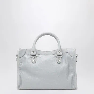 Balenciaga Le City Small Arena Leather Crossbody Bag In Gray