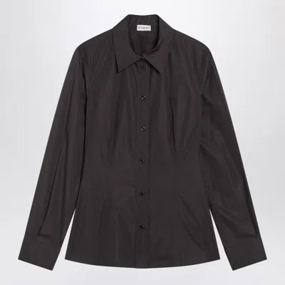 Burberry Collared Cotton Shirt With Long Cuffed Sleeves In Animal Print