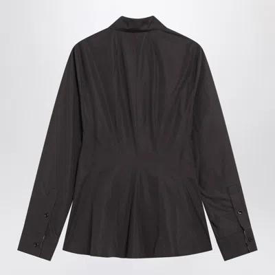 Burberry Collared Cotton Shirt With Long Cuffed Sleeves In Animal Print