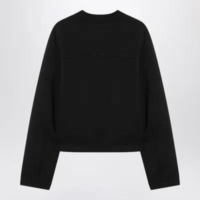 Moncler X Edward Enninful Sweatshirt With Asymmetric Hem In Black