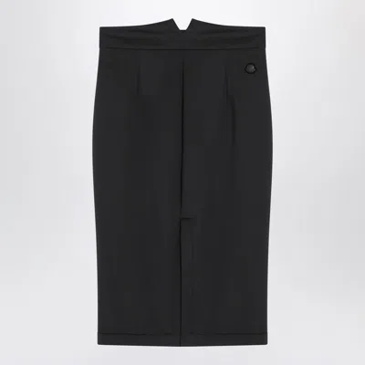 Moncler X Edward Enninful Black Pencil Skirt In Black