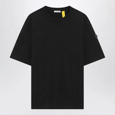 Moncler X Edward Enninful Black Cotton T-shirt In Black