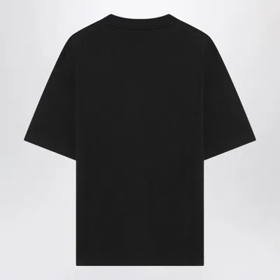 Moncler X Edward Enninful Black Cotton T-shirt In Black