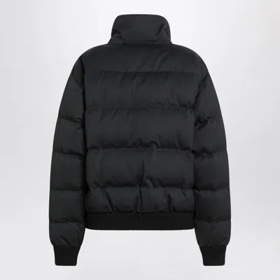 Prada Cotton Padded Jacket Stand-up Collar In Black