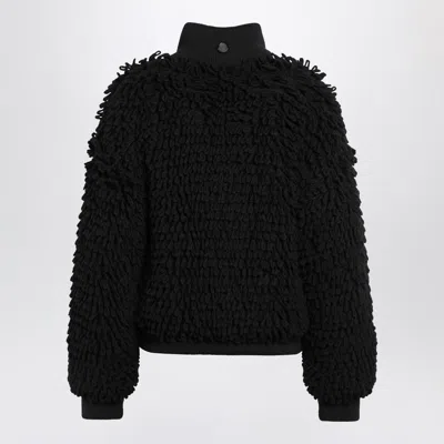 Moncler X Edward Enninful Wool-blend Cardigan In Black
