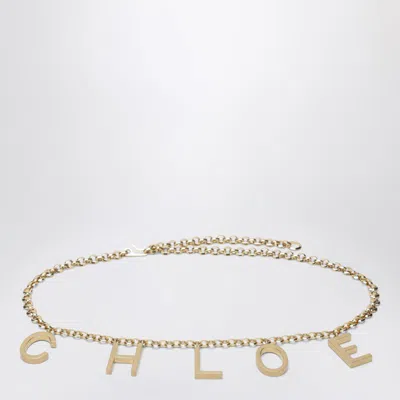 Chloé Letters Gold Jewel Belt Women In Gold